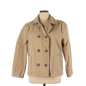 Old Navy Women's Tan Cropped Trench Coat; XL; Gently Used